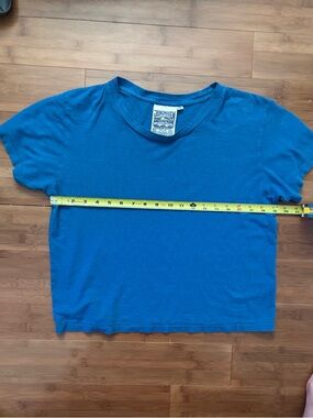 Jungmaven sky blue cropped t-shirt size M hemp cotton blend